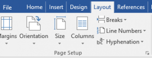 Microsoft Word Layout Formatting